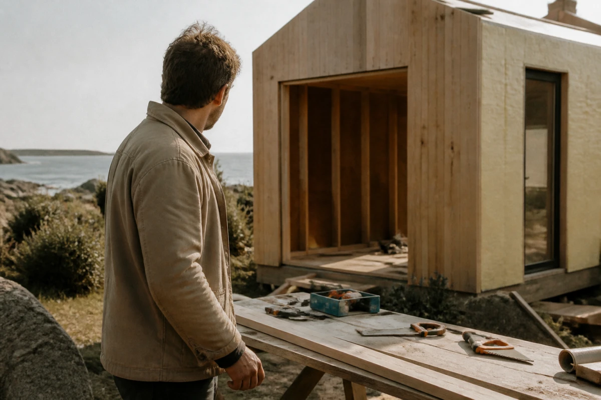 Construction espace bien-être jardin Dinan