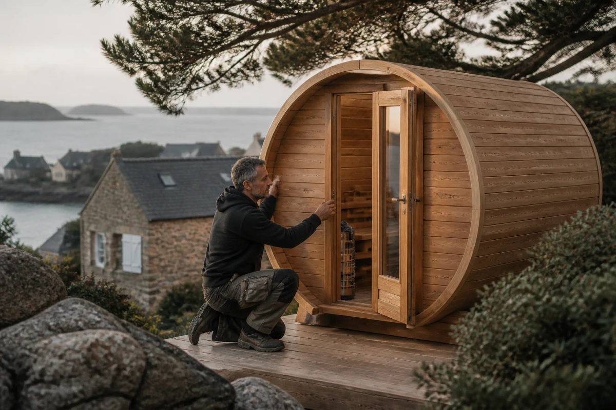 Vente installation sauna bois extérieur Guingamp
